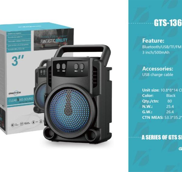 سبيكر محمول GTS-1360 (3 إنش)