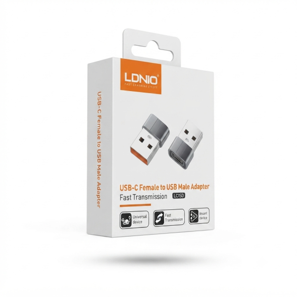 ادابتر LDNIO LC150 (USB-A إلى Type-C)