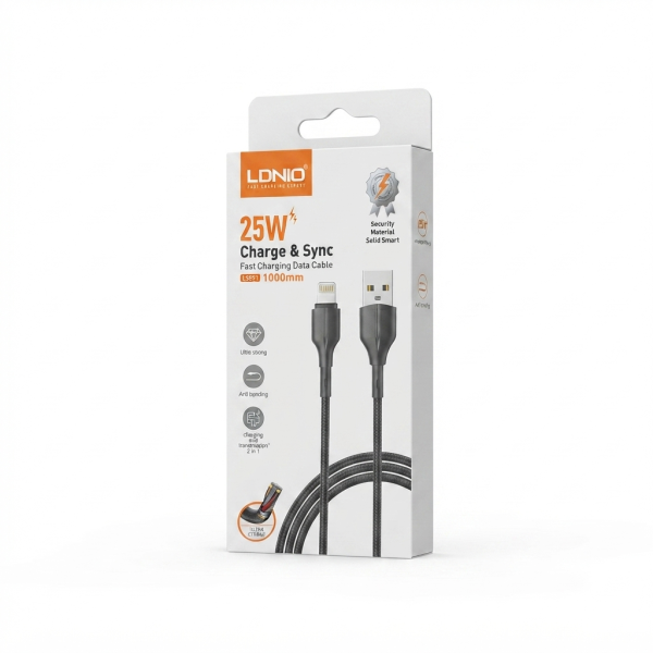 كيبل شحن USB 3.0 LDNIO LS851 (آيفون)