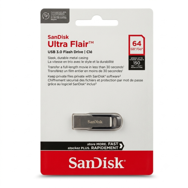 فلاشة SanDisk Ultra Flair 64GB