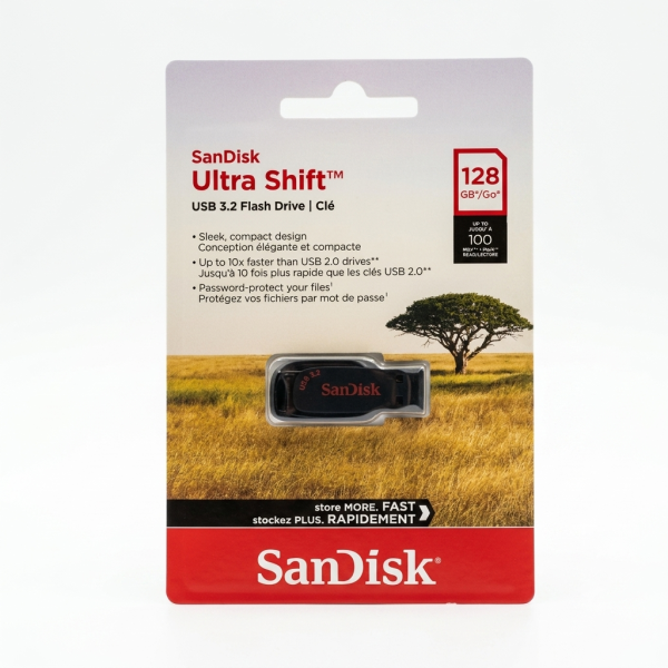 فلاشة SanDisk Ultra Shift 128GB