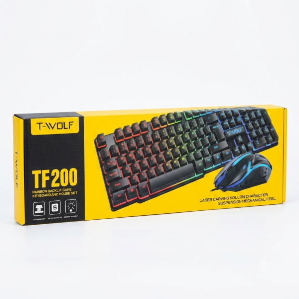 طقم كيبورد وماوس T-WOLF TF200