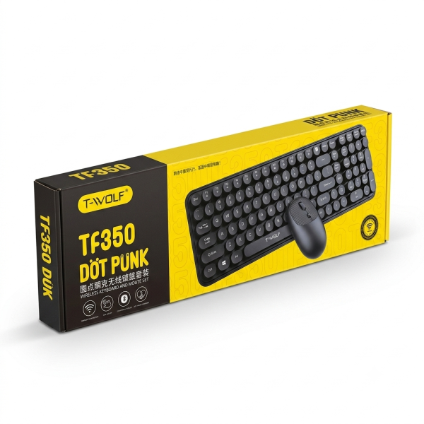 كيبورد T-WOLF TF350 (ريترو Dot Punk)